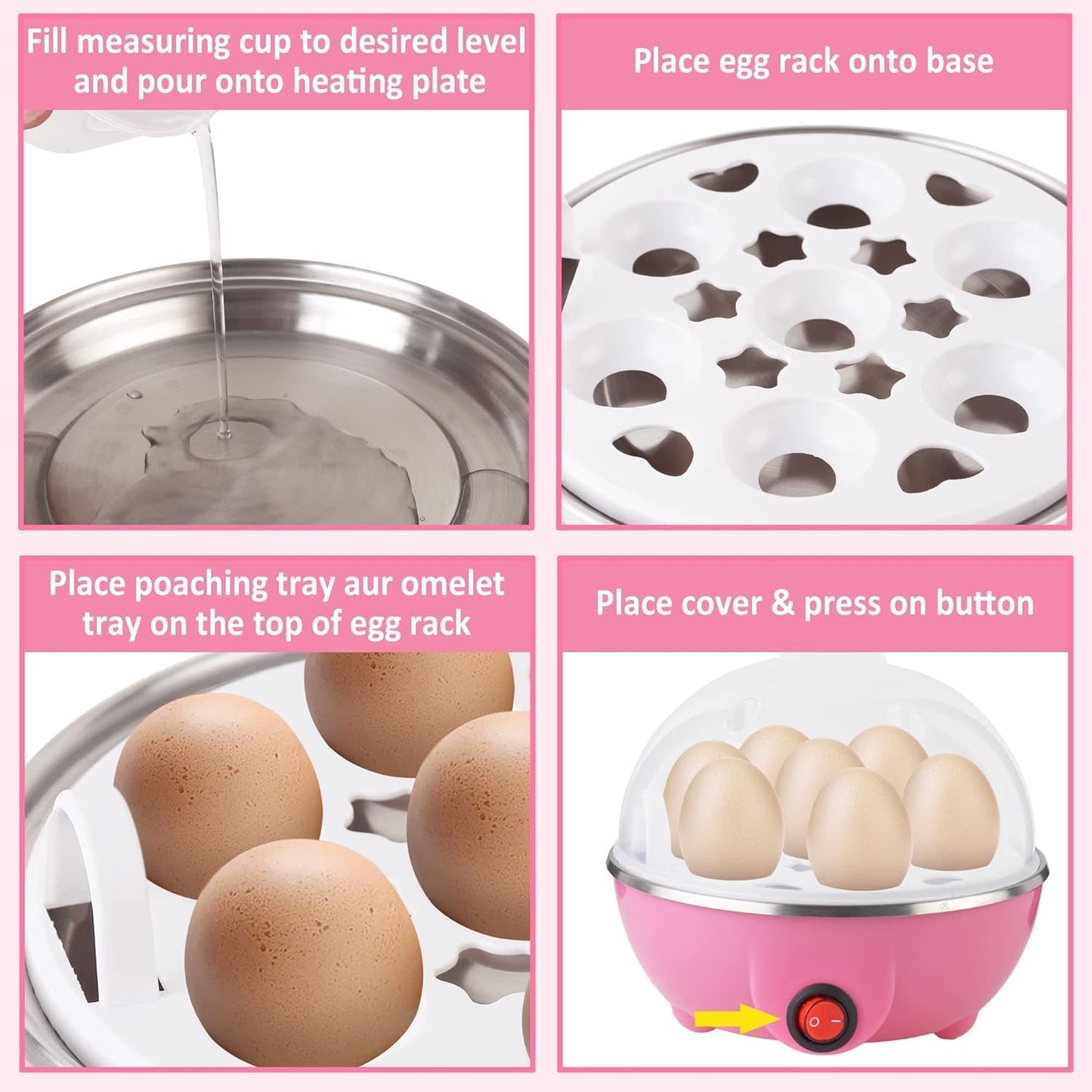 Egg Boiler | 3 Boiling Modes | Automatic Operation | Overheat Protection