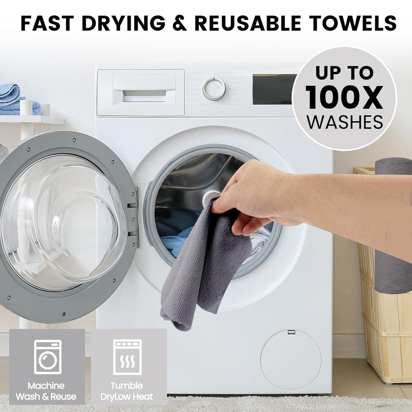 Microfiber Cleaning Cloth Roll 20 Pack