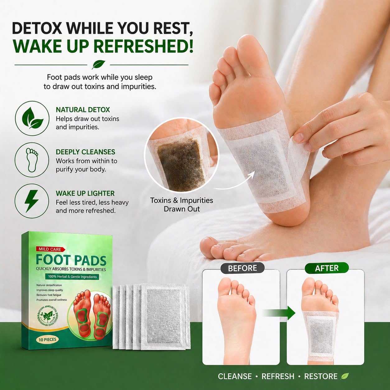 Overnight Foot Renewal Patches | Buy 1 Get 1 Free
