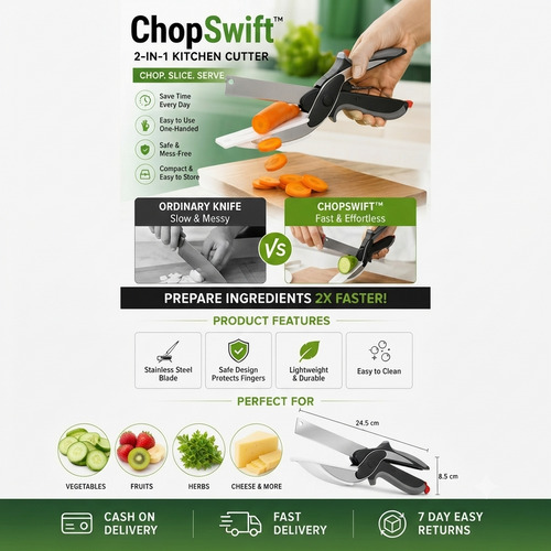 ChopSwift™ 2-in-1 Kitchen Cutter